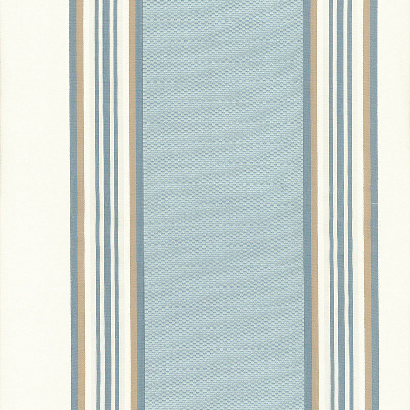 Ava Silk Stripe Cornflower 52372 by Schumacher Fabric Schumacher Fabric Ava Silk Stripe Cornflower 52372Fabric SILK 100% INDIA </p><p>Repeat: H: HORZ. 13 1/2" (34CM) , V: 54 - Fabric Carolina -