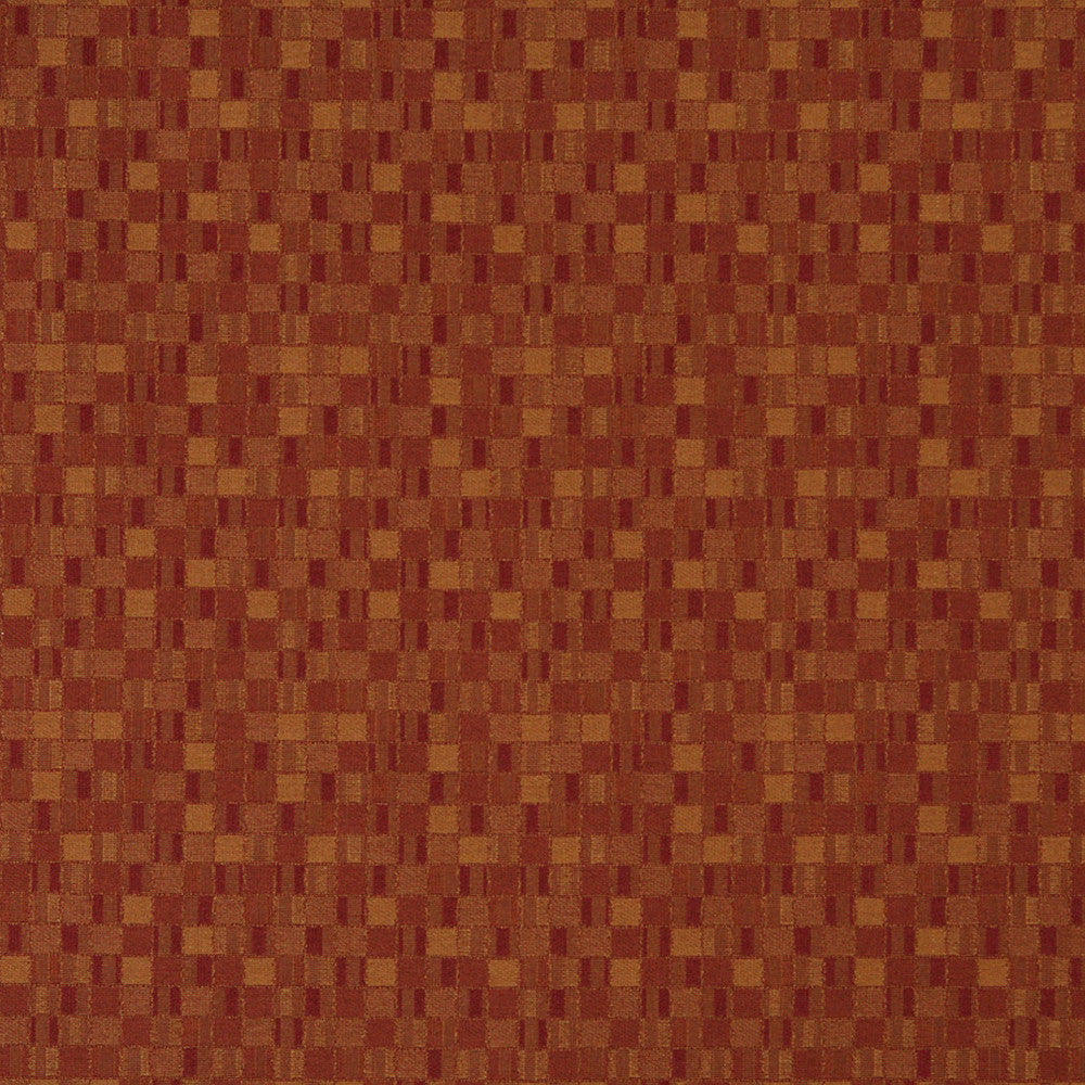 5256 Brick by Charlotte Designer Fabric Decorative Durables IX 100% Woven Polyester Made In USA Exceeds 100,000 Wyzenbeek Rubs (Heavy Duty) Horizontal: 4.5" x Vertical: 4.5" 54 Inches - Swanky Fabrics -