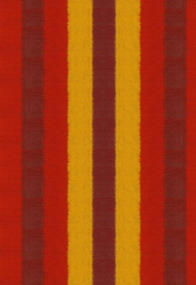 Kareena Ikat Stripe Henna 54021 by Schumacher Designer Fabric - 100% Silk - Horizontal: 26.75 and Vertical: - 53.5 - Swanky Fabrics -