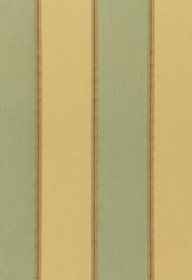 Fitzroy Stripe Aqua/Sand 54043 by Schumacher Designer Fabric AVINGTON PARK See Sample ITALY LIGHT DUTY </p><p>Repeat: Horizontal: 13 7/8" (35CM) and Vertical: - 55 1/2" WIDE (141CM) - Swanky Fabrics -