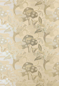 Katsura Lampas Platinum 54072 by Schumacher Designer Fabric