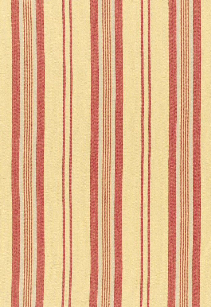 Sagaponic Linen Stripe Berry 54153 by Schumacher Designer Fabric Chroma 100% Linen - Horizontal: 6.875 and Vertical: - 54.5 - Swanky Fabrics -