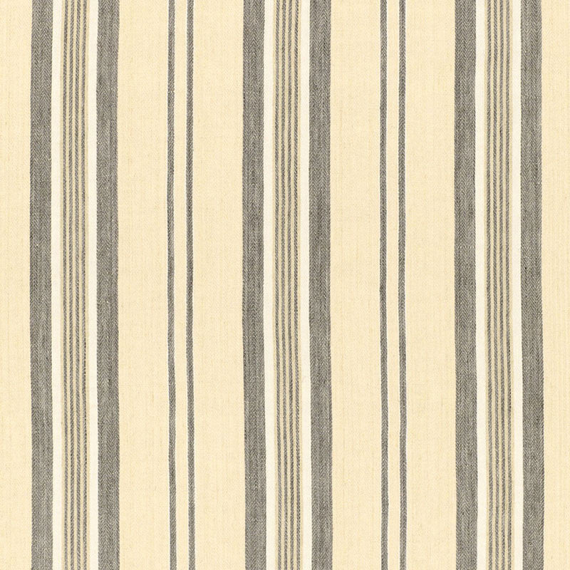 Sagaponic Linen Stripe Denim 54154 by Schumacher Designer Fabric HAMPTON LINENS See Sample INDIA TO BE DETERMINED </p><p>Repeat: Horizontal: 6 7/8" (17CM) and Vertical: - 54 1/2" WIDE (138CM) - Swanky Fabrics -