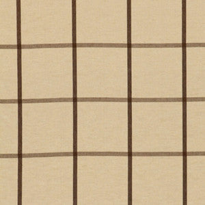 Bayview Linen Plaid Cocoa 54212 by Schumacher Designer Fabric