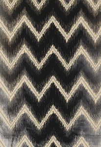 Shock Wave Platinum & Jet 54860 by Schumacher Designer Fabric