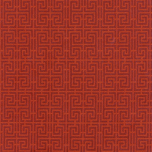 Chinois Fret Oxblood / Lacquer 54951 by Schumacher Designer Fabric