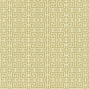 Chinois Fret Camel / Cream 54953 by Schumacher Designer Fabric