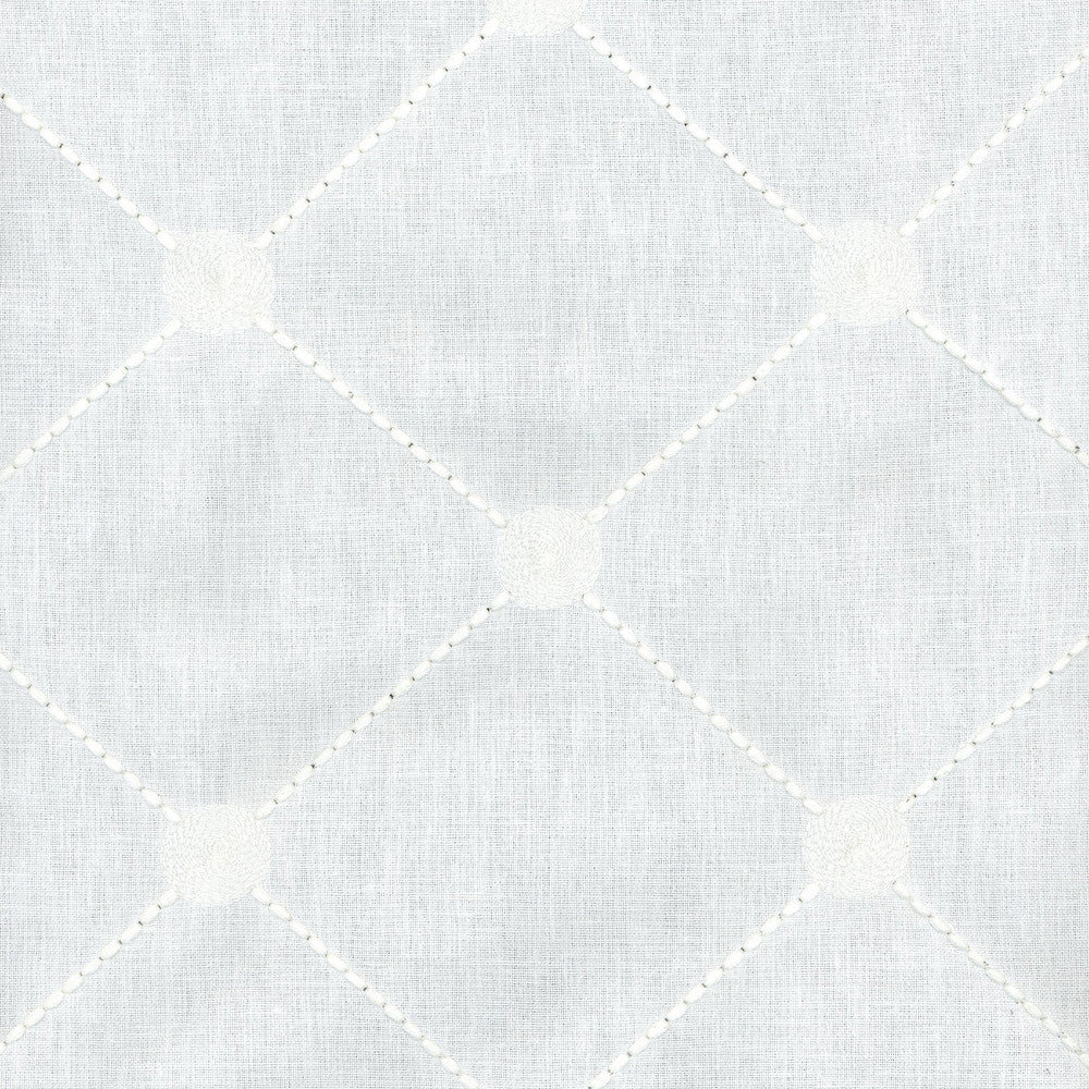 Fanfare Emb Frost 550075 by Kelly Ripa Home Designer Fabric WALKING ON AIR BASE:60% Polyester 30% Cotton 10% Linen EMBROID:100% Polyester INDIA Wyzenbeek 12,000 Horizontal: 6.50" and Vertical: 6.00" 54" - Swanky Fabrics -