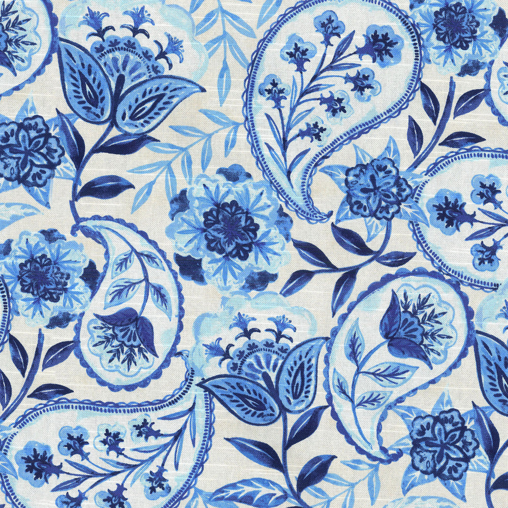 Happy Hour Bluejay 550302 by Kelly Ripa Home Designer Fabric - 100%Cotton CHINA Horizontal: 13.5 and Vertical: 18 54 - Swanky Fabrics -