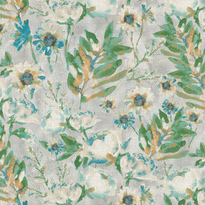 Flower Mania Seaglass 550412 by Kelly Ripa Home Designer Fabric
