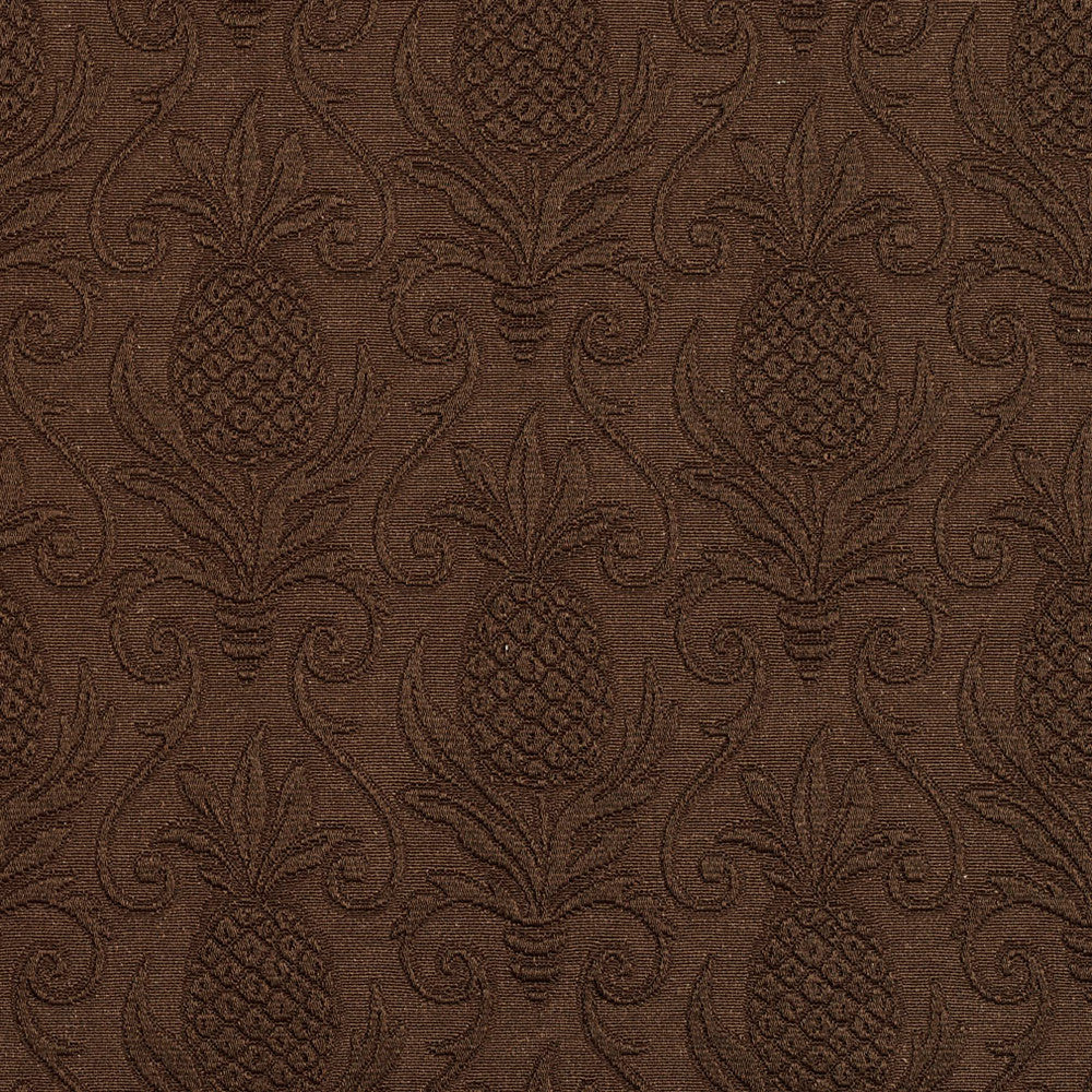 5520 Cocoa/Pineapple by Charlotte Designer Fabric Enchanted Gardens 75% Cotton, 25% Polyester Asia Exceeds 70,000 Wyzenbeek Rubs (Heavy Duty) Horizontal: 7.0" x Vertical: 7.5" 54 Inches - Swanky Fabrics -