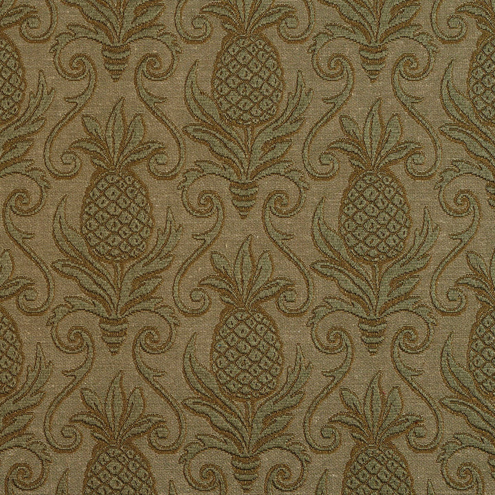 5525 Sage/Pineapple by Charlotte Designer Fabric Enchanted Gardens 75% Cotton, 25% Polyester Asia Exceeds 70,000 Wyzenbeek Rubs (Heavy Duty) Horizontal: 7.0" x Vertical: 7.5" 54 Inches - Swanky Fabrics -