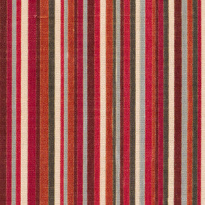 Syncopated Velvet Stripe Azalea / Aqua 55321 by Schumacher Designer Fabric