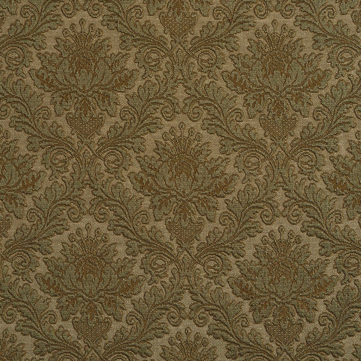 5542 Sage/Cameo by Charlotte Designer Fabric Enchanted Gardens 75% Cotton, 25% Polyester Asia Exceeds 70,000 Wyzenbeek Rubs (Heavy Duty) Horizontal: 7" x Vertical: 7" 54 Inches - Swanky Fabrics -