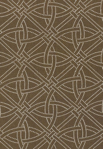 Durance Embroidery Truffle 55691 by Schumacher Designer Fabric