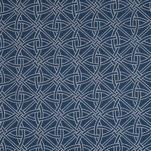 Durance Embroidery Navy 55696 by Schumacher Designer Fabric