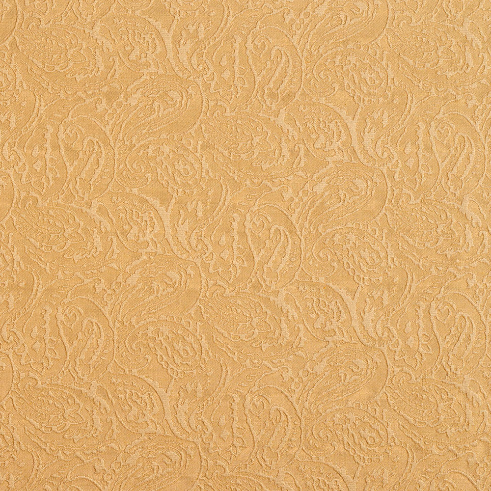 5577 Gold/Paisley by Charlotte Designer Fabric Enchanted Gardens 75% Cotton, 25% Polyester Asia Exceeds 70,000 Wyzenbeek Rubs (Heavy Duty) Horizontal: 14" x Vertical: 6.5" 54 Inches - Swanky Fabrics -