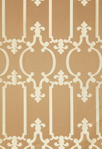 Ornamental Silk Taupe 55862 by Schumacher Designer Fabric