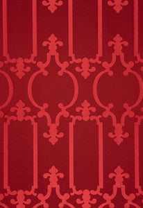 Ornamental Silk Ruby Lacquer 55864 by Schumacher Designer Fabric