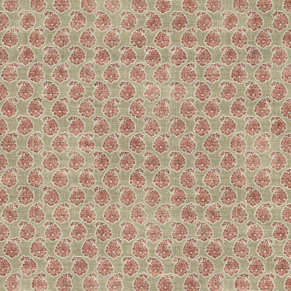 Henna Ruby 570050 by VILLA D'ASCOLI Designer Fabric - 75% cotton, 25% linen Pakistan 15000 Horizontal: 27 and Vertical: 25.25 54  - Swanky Fabrics -