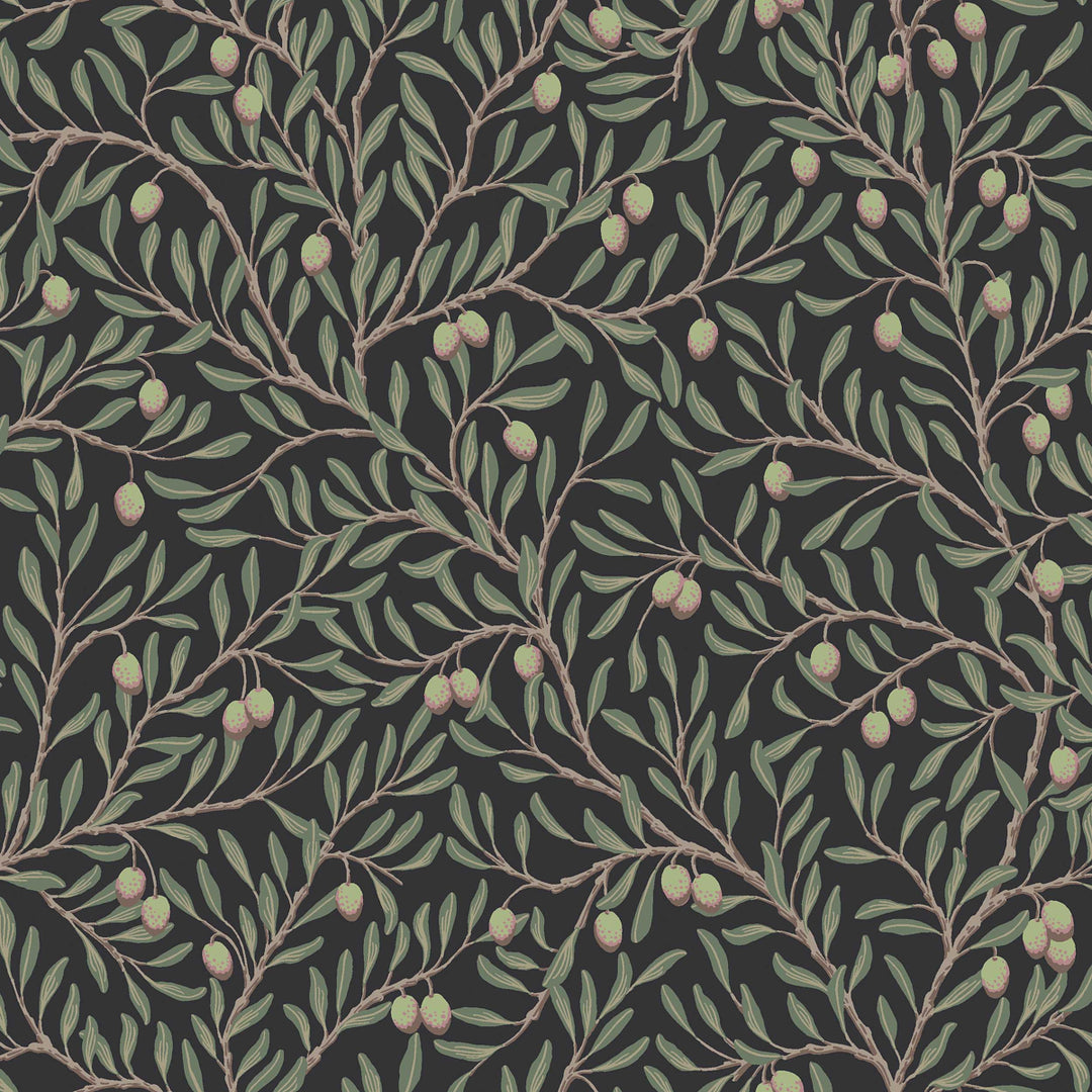 Olivträd Spruce And Midnight 5706 by Schumacher Designer Wallcovering
