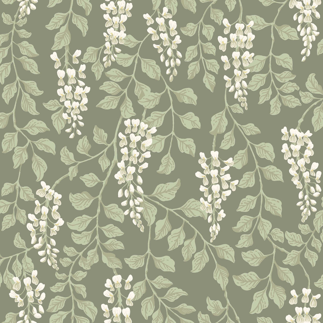 Blåregn Sage 5710 by Schumacher Designer Wallcovering