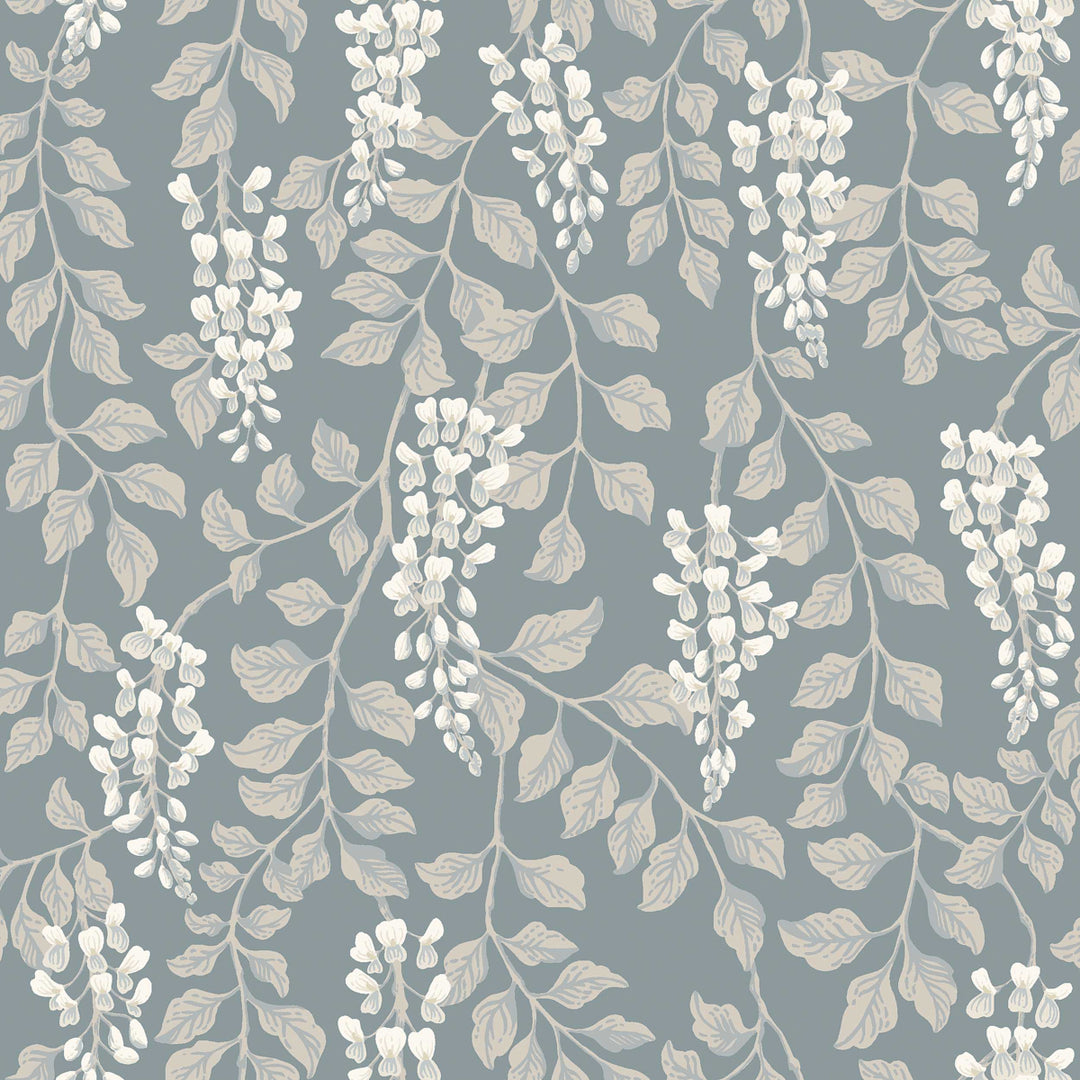 Blåregn Slate 5711 by Schumacher Designer Wallcovering