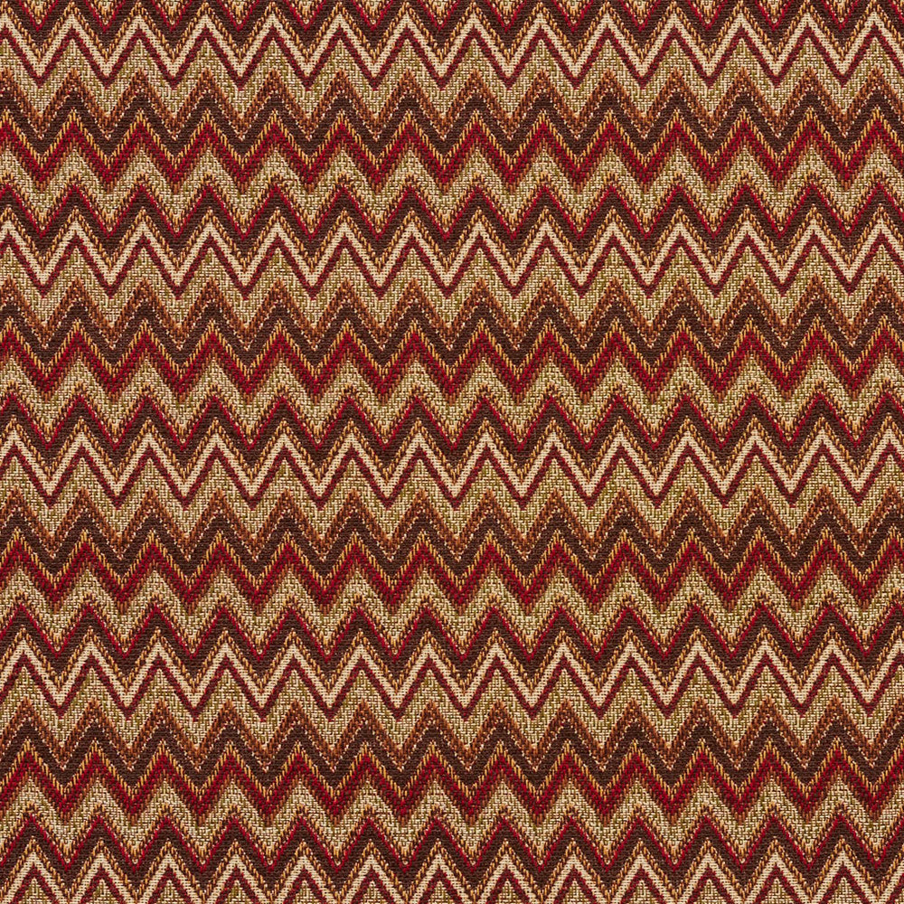 5722 Adobe Flame by Charlotte Designer Fabric Woven Patterns 82% Polyester, 18% Cotton Asia Exceeds 70,000 Wyzenbeek Rubs (Heavy Duty) Horizontal: .75" x Vertical: 2.25" 54 Inches - Swanky Fabrics -