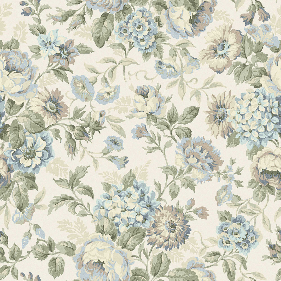Hortensia Blue 5726 by Schumacher Designer Wallcovering