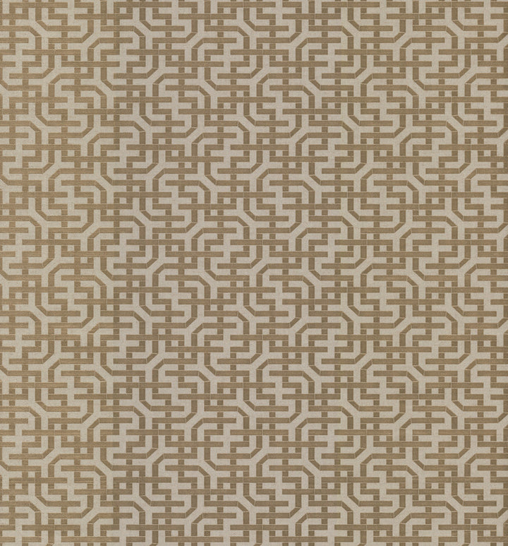 Dynastic Lattice Gold Wallpaper by York Wallcoverings Designer Traveler Covers about 56.4 square feet 20.5-in by 33-ft long roll Unpasted 12.8 - Swanky Fabrics -