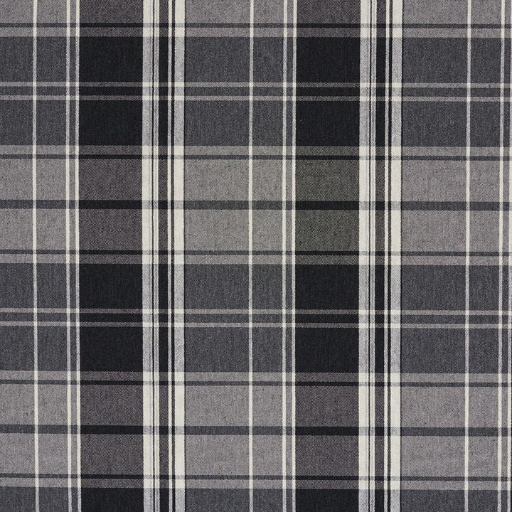 5805 Onyx Plaid by Charlotte Designer Fabric Classic Patterns 52% Polyester, 48% Cotton Made In USA Exceeds 200,000 Wyzenbeek Rubs (Heavy Duty) Horizontal: 6.5" X Vertical: 7" 54 Inches - Swanky Fabrics -