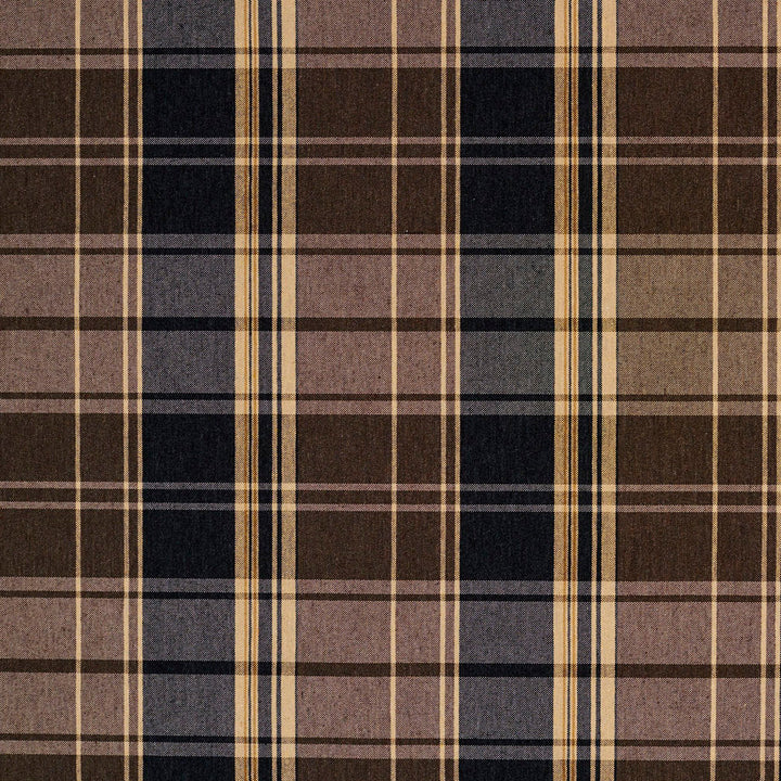 5807 Espresso Plaid by Charlotte Designer Fabric Classic Patterns 52% Polyester, 48% Cotton Made In USA Exceeds 200,000 Wyzenbeek Rubs (Heavy Duty) Horizontal: 6.5" X Vertical: 7" 54 Inches - Swanky Fabrics -