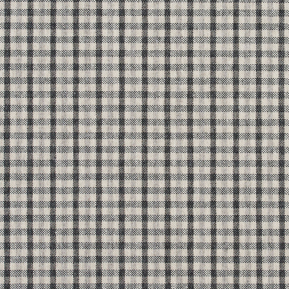 5810 Sterling Check by Charlotte Designer Fabric Classic Patterns 52% Polyester, 48% Cotton Made In USA Exceeds 200,000 Wyzenbeek Rubs (Heavy Duty) Horizontal: .5" X Vertical: .25" 54 Inches - Swanky Fabrics -