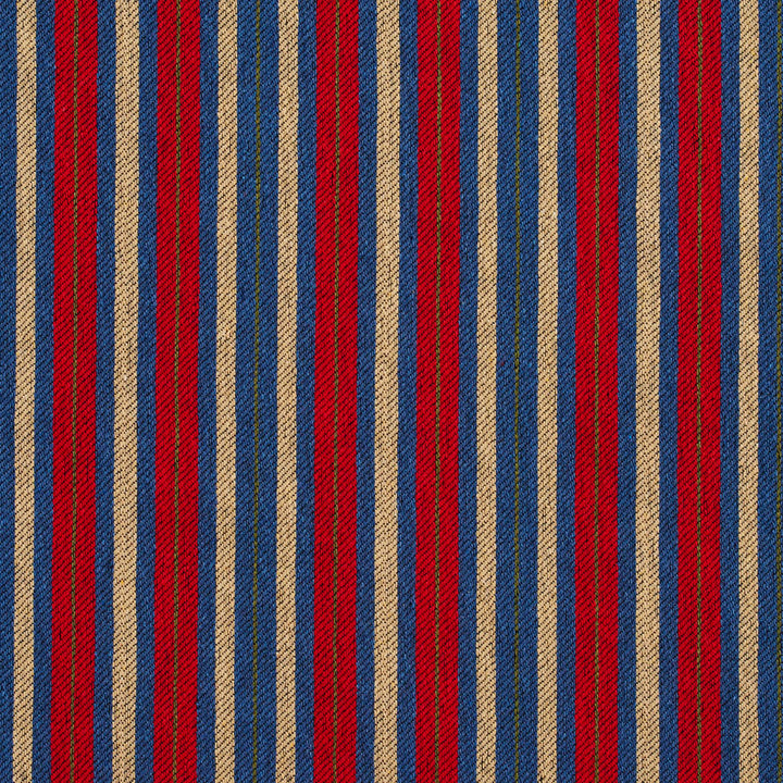 5824 Patriot Stripe by Charlotte Designer Fabric Classic Patterns 52% Polyester, 48% Cotton Made In USA Exceeds 120,000 Wyzenbeek Rubs (Heavy Duty) Horizontal: 2" 54 Inches - Swanky Fabrics -
