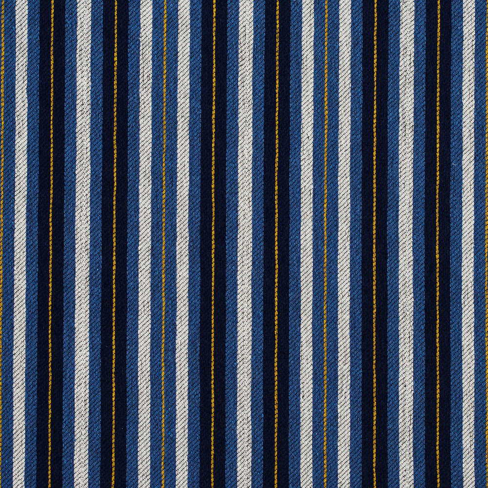 5829 Cobalt Stripe by Charlotte Designer Fabric Classic Patterns 52% Polyester, 48% Cotton Made In USA Exceeds 120,000 Wyzenbeek Rubs (Heavy Duty) </p><p>Repeat: Horizontal: 2" 54 Inches - Swanky Fabrics -