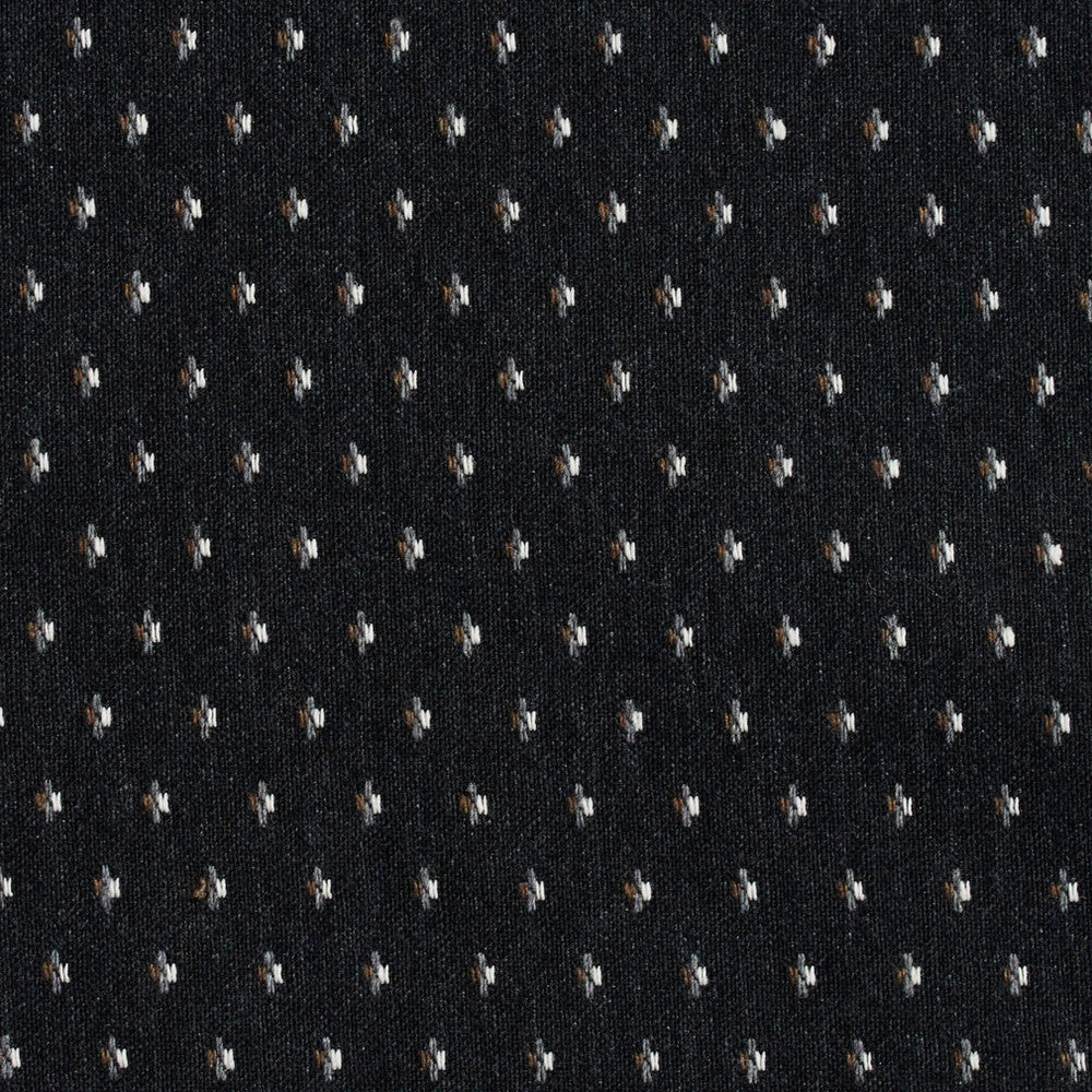 5835 Onyx Dot by Charlotte Designer Fabric Classic Patterns 52% Polyester, 48% Cotton Made In USA Exceeds 200,000 Wyzenbeek Rubs (Heavy Duty) Horizontal: 1" X Vertical: 1" 54 Inches - Swanky Fabrics -
