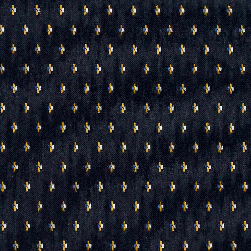 5839 Cobalt Dot by Charlotte Designer Fabric Classic Patterns 52% Polyester, 48% Cotton Made In USA Exceeds 200,000 Wyzenbeek Rubs (Heavy Duty) Horizontal: 1" X Vertical: 1" 54 Inches - Swanky Fabrics -