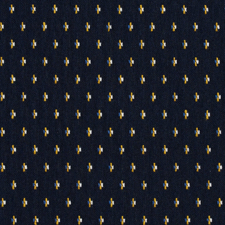 5839 Cobalt Dot by Charlotte Designer Fabric Classic Patterns 52% Polyester, 48% Cotton Made In USA Exceeds 200,000 Wyzenbeek Rubs (Heavy Duty) Horizontal: 1" X Vertical: 1" 54 Inches - Swanky Fabrics -