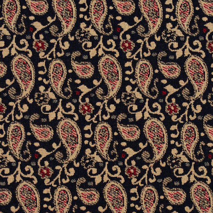 5841 Port Paisley by Charlotte Designer Fabric Classic Patterns 52% Polyester, 48% Cotton Made In USA Exceeds 160,000 Wyzenbeek Rubs (Heavy Duty) Horizontal: 3" X Vertical: 4.75" 54 Inches - Swanky Fabrics -