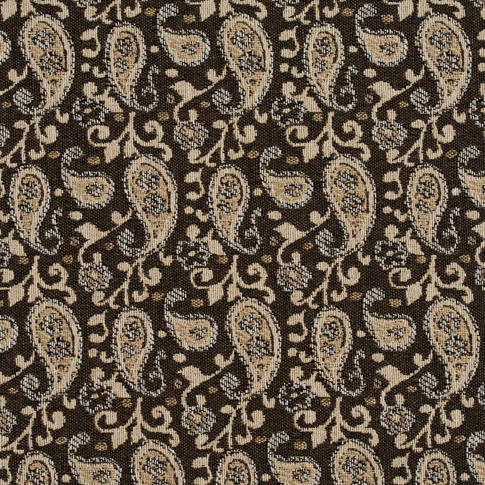 5842 Desert Paisley by Charlotte Designer Fabric Classic Patterns 52% Polyester, 48% Cotton Made In USA Exceeds 160,000 Wyzenbeek Rubs (Heavy Duty) Horizontal: 3" X Vertical: 4.75" 54 Inches - Swanky Fabrics -