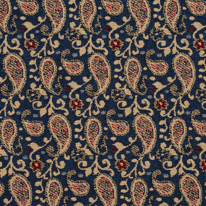 5844 Patriot Paisley by Charlotte Designer Fabric Classic Patterns 52% Polyester, 48% Cotton Made In USA Exceeds 160,000 Wyzenbeek Rubs (Heavy Duty) Horizontal: 3" X Vertical: 4.75" 54 Inches - Swanky Fabrics -