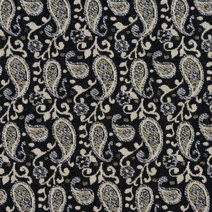5845 Onyx Paisley by Charlotte Designer Fabric