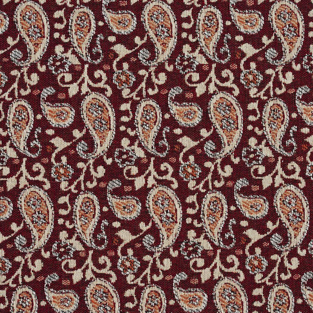 5846 Spice Paisley by Charlotte Designer Fabric Classic Patterns 52% Polyester, 48% Cotton Made In USA Exceeds 160,000 Wyzenbeek Rubs (Heavy Duty) </p><p>Repeat: Horizontal: 3" X Vertical: 4.75" 54 Inches - Swanky Fabrics -