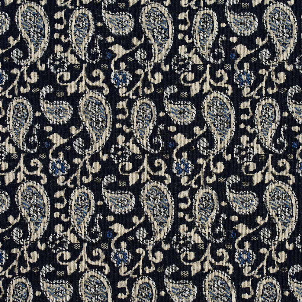 5849 Cobalt Paisley by Charlotte Designer Fabric Classic Patterns 52% Polyester, 48% Cotton Made In USA Exceeds 160,000 Wyzenbeek Rubs (Heavy Duty) </p><p>Repeat: Horizontal: 3" X Vertical: 4.75" 54 Inches - Swanky Fabrics -