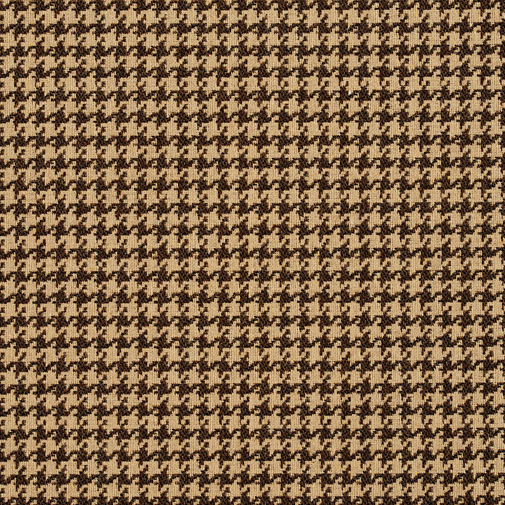 5857 Espresso Houndstooth by Charlotte Designer Fabric Classic Patterns 52% Polyester, 48% Cotton Made In USA Exceeds 200,000 Wyzenbeek Rubs (Heavy Duty) Horizontal: .5" X Vertical: .5" 54 Inches - Swanky Fabrics -