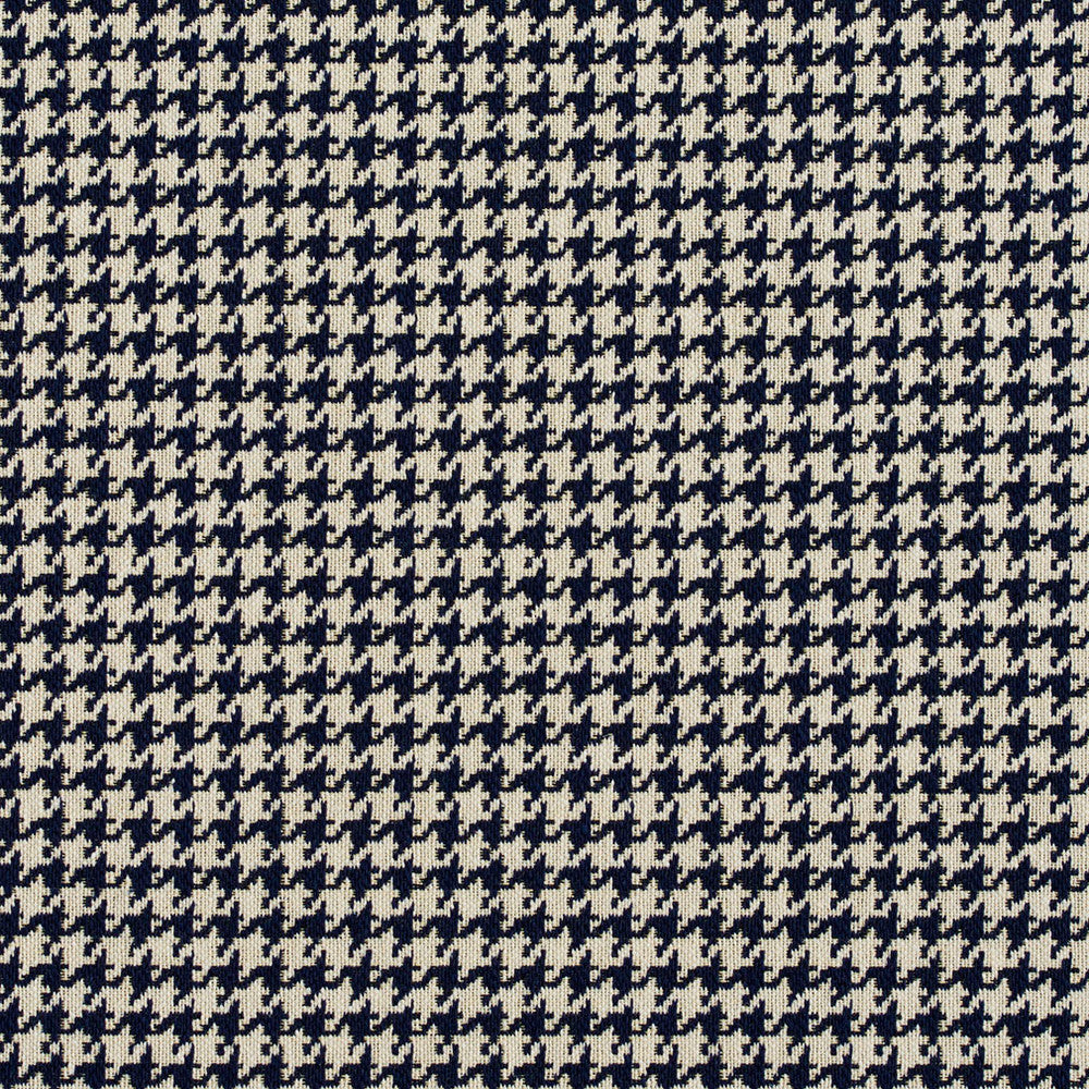 5859 Cobalt Houndstooth by Charlotte Designer Fabric Classic Patterns 52% Polyester, 48% Cotton Made In USA Exceeds 200,000 Wyzenbeek Rubs (Heavy Duty) Horizontal: .5" X Vertical: .5" 54 Inches - Swanky Fabrics -