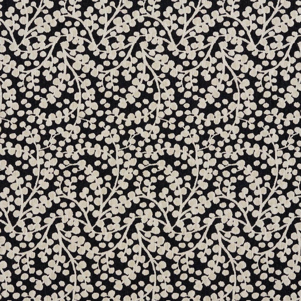 5865 Onyx Vine by Charlotte Designer Fabric Classic Patterns 52% Polyester, 48% Cotton Made In USA Exceeds 200,000 Wyzenbeek Rubs (Heavy Duty) Horizontal: 4" X Vertical: 9.75" 54 Inches - Swanky Fabrics -