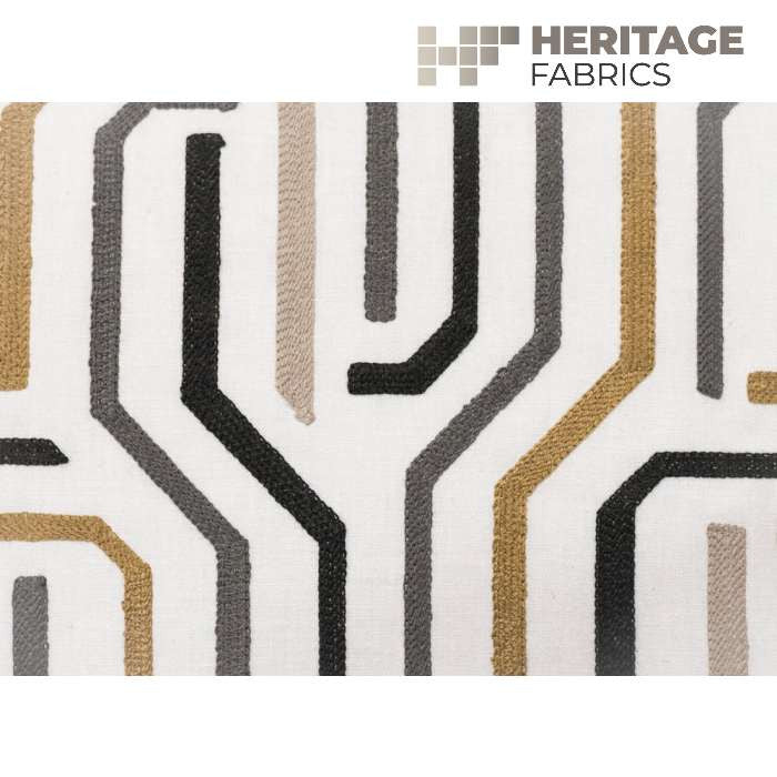 Maize Goldenrod by Heritage Designer Fabric - 52% Polyester 48% Cotton India 12,000 Horizontal: 9" and Vertical: 9.25" 54" - Swanky Fabrics -