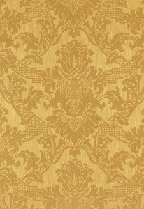 Grove Park Damask Hickory 60084 by Schumacher Designer Fabric