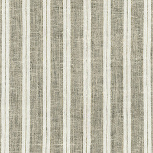 Hillsborough Linen Stripe Natural 62120 by Schumacher Designer Fabric